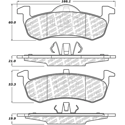 Rear Disc Pads by CENTRIC PARTS - 500.12790 pa9