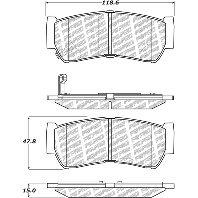 Rear Disc Pads by CENTRIC PARTS - 500.12970 pa2