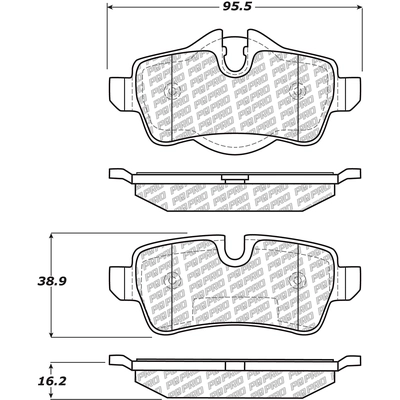 Rear Disc Pads by CENTRIC PARTS - 500.13090 pa3