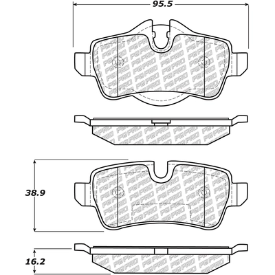 Rear Disc Pads by CENTRIC PARTS - 500.13090 pa5