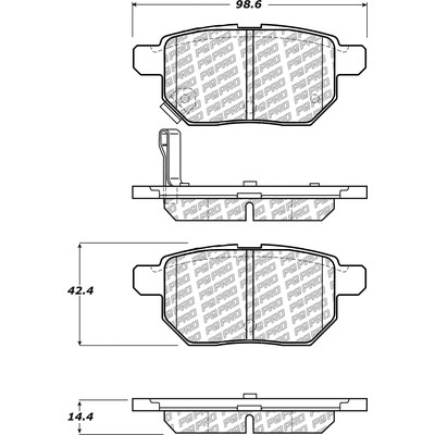 Rear Disc Pads by CENTRIC PARTS - 500.13540 pa3