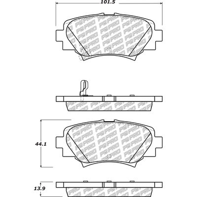 Rear Disc Pads by CENTRIC PARTS - 500.17290 pa3