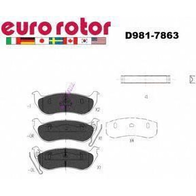 Rear Disc Pads by EUROROTOR - XD981H pa3