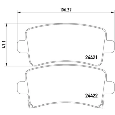 Rear Disc Pads by HELLA PAGID - 355012991 pa10