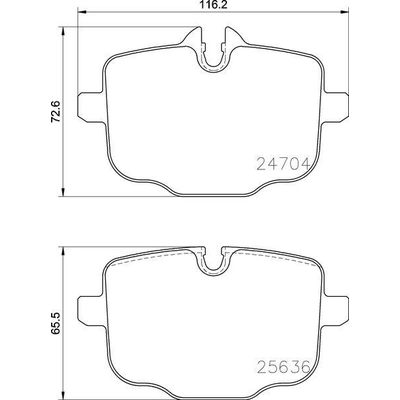 Rear Disc Pads by HELLA PAGID - 355024921 pa1