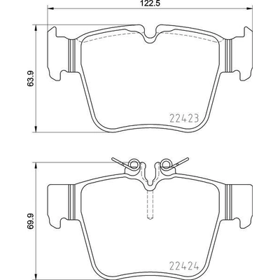 Rear Disc Pads by HELLA PAGID - 355024991 pa1