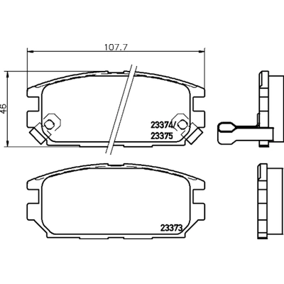 Rear Disc Pads by HELLA PAGID - 355035321 pa2