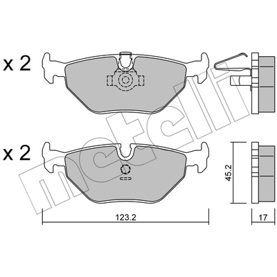 Rear Disc Pads by METELLI SPA - 22-0210-0 pa1