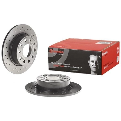 Rear Drilled Rotor by BREMBO - 08.9502.1X pa3
