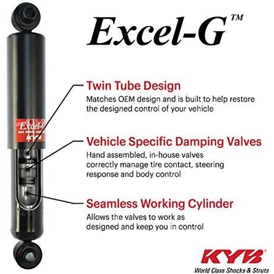 Rear Gas Shock Absorber by KYB - 344295 pa4