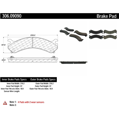 Rear High Performance Pads by CENTRIC PARTS - 306.09090 pa1