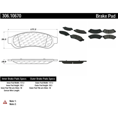 Rear High Performance Pads by CENTRIC PARTS - 306.10670 pa2