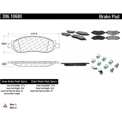 Rear High Performance Pads by CENTRIC PARTS - 306.10680 pa4