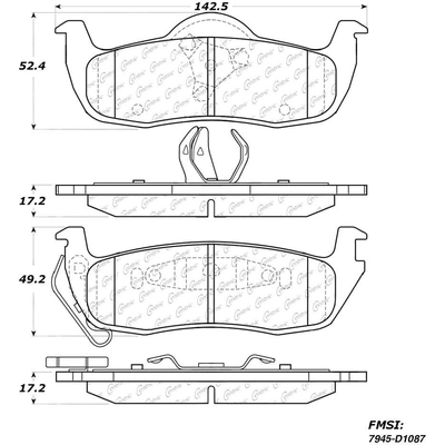 Rear High Performance Pads by CENTRIC PARTS - 306.10870 pa7