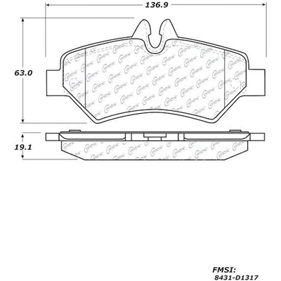 Plaquette de Frein arri�re haute performance by CENTRIC PARTS - 306.13170 pa8