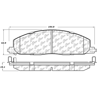 Plaquette de Frein arriére haute performance par CENTRIC PARTS - 306.14000 pa1