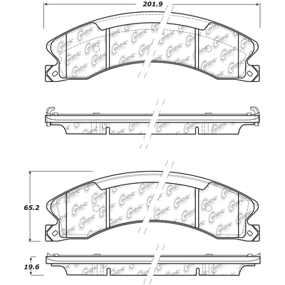 Plaquette de Frein arriére haute performance by CENTRIC PARTS - 306.15650 pa2