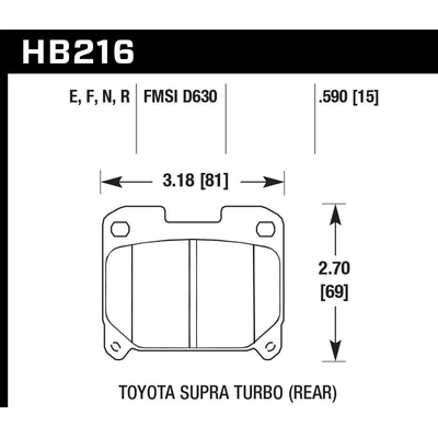 Rear High Performance Pads by HAWK PERFORMANCE - HB216F.590 pa2
