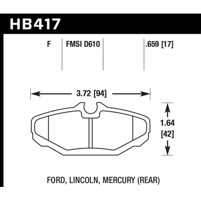 Rear High Performance Pads by HAWK PERFORMANCE - HB417F.659 pa2