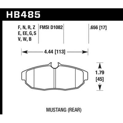 Rear High Performance Pads by HAWK PERFORMANCE - HB485B.656 pa1