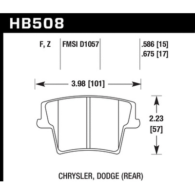 Rear High Performance Pads by HAWK PERFORMANCE - HB508F.675 pa1