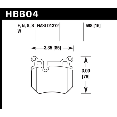 HAWK PERFORMANCE - HB604F.598 - Rear High Performance Pads pa2