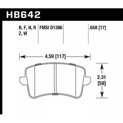 HAWK PERFORMANCE - HB642N.658 - Rear High Performance Pads pa2