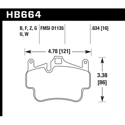 HAWK PERFORMANCE - HB664B.634 - Rear High Performance Pads pa2