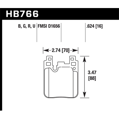 HAWK PERFORMANCE - HB766B.624 - Rear High Performance Pads pa2