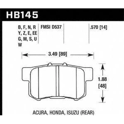 Rear High Performance Pads by HAWK PERFORMANCE - HB145B.570 pa2