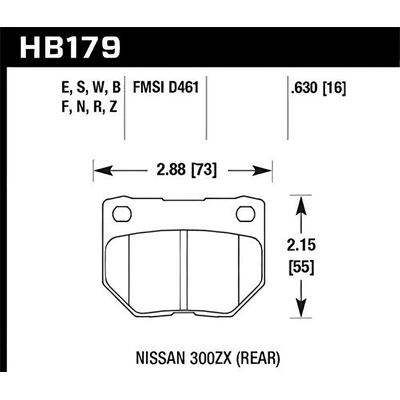 Rear High Performance Pads by HAWK PERFORMANCE - HB179F.630 pa17