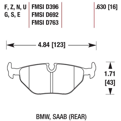 Rear High Performance Pads by HAWK PERFORMANCE - HB227F.630 pa4