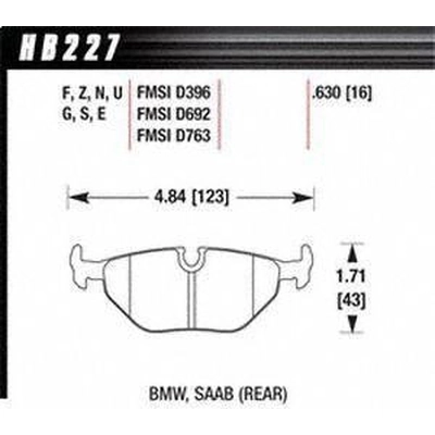 Rear High Performance Pads by HAWK PERFORMANCE - HB227N.630 pa2