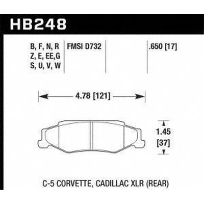 Rear High Performance Pads by HAWK PERFORMANCE - HB248B.650 pa2