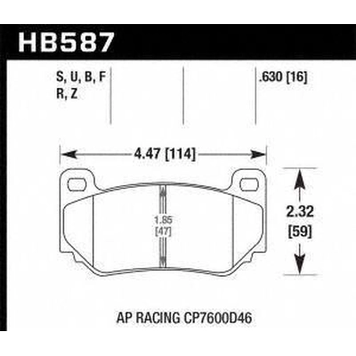 Rear High Performance Pads by HAWK PERFORMANCE - HB364B.587 pa2