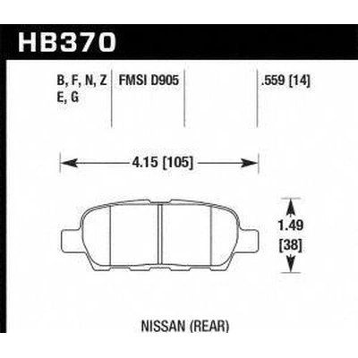 Rear High Performance Pads by HAWK PERFORMANCE - HB370N.559 pa2