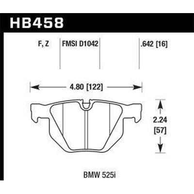 Rear High Performance Pads by HAWK PERFORMANCE - HB458F.642 pa1