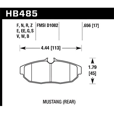 Plaquette de Frein arriére haute performance by HAWK PERFORMANCE - HB485F.656 pa11