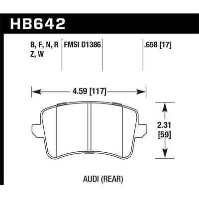 HAWK PERFORMANCE - HB642F.658 - Rear High Performance Pads pa5