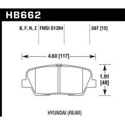 Rear High Performance Pads by HAWK PERFORMANCE - HB662F.587 pa2