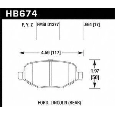 Rear High Performance Pads by HAWK PERFORMANCE - HB674F.664 pa4