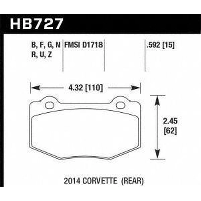 Rear High Performance Pads by HAWK PERFORMANCE - HB727N.592 pa2