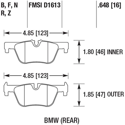 Rear High Performance Pads by HAWK PERFORMANCE - HB749B.648 pa17