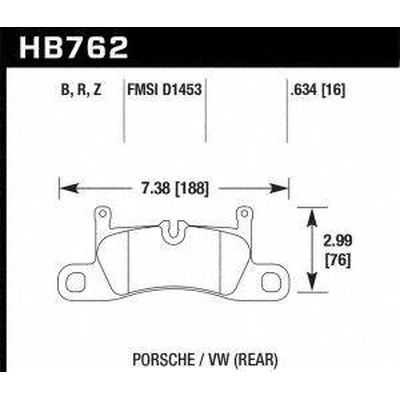 Rear High Performance Pads by HAWK PERFORMANCE - HB762B.634 pa2