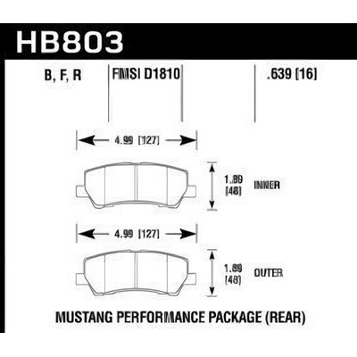 Rear High Performance Pads by HAWK PERFORMANCE - HB803B.639 pa2