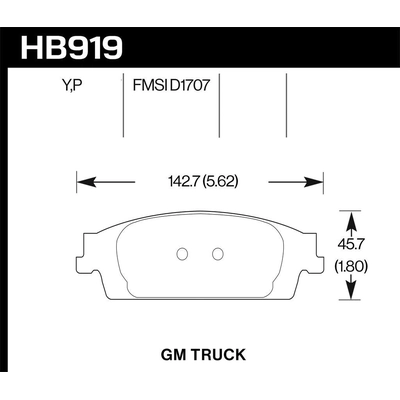 Rear High Performance Pads by HAWK PERFORMANCE - HB919Y.670 pa2