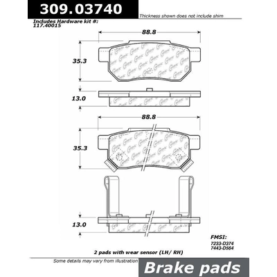 Rear High Performance Pads by STOPTECH - 309.03740 pa1