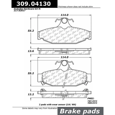 Rear High Performance Pads by STOPTECH - 309.04130 pa1