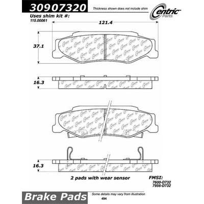 Plaquette de Frein arriére haute performance par STOPTECH - 309.07320 pa1