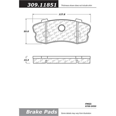 Rear High Performance Pads by STOPTECH - 309.11851 pa1